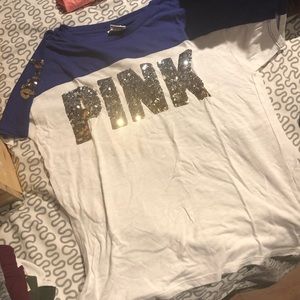 VS Pink Shirt Top NWOT